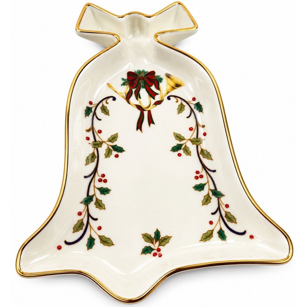 New Vintage Mikasa Holiday Elegance Bell Dish FK001/501 Fine Porcelain Christmas